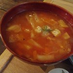 クマゴローカフェ - トマトのミネストローネ