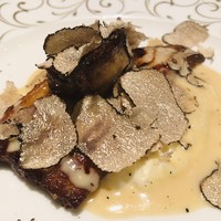 コントワール ミサゴ - 江戸前穴子とフォアグラのソテー　ホワイトソース　リゾット　フランス産サマートリュフ