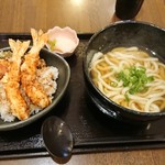 浅右衛門 - えび天小丼セット(かけうどん)