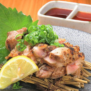 Charcoal-grilled yakitori grilled in Kyushu style