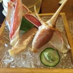 北海料理と旬の味 のむら - 蟹の刺身。
