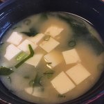 北海料理と旬の味 のむら - 絶品の味噌汁。