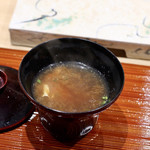 鮨旬美西川 - 卵の味噌汁