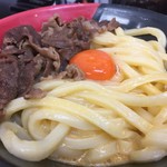 極楽うどん TKU - 肉釜玉うどん（￥970）