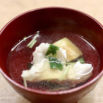 花いち - こちと焼茄子の吸物