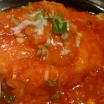痺れ麻婆豆腐とトロトロお肉の回鍋肉 九尾の狐 - エビチリ天津飯