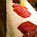 松庵 - カウンター限定の2切れずつの注文。