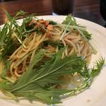 スパニッシュ＆イタリアンSATOMI - 鮭と水菜の和風パスタ