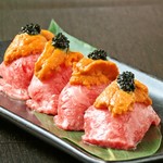 Specially selected marbled beef nigiri (consistent)
