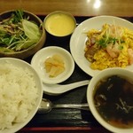 Saiyuuki - エビと玉子炒め定食＠９００