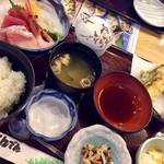 和食レストランとんでん - 刺身・天ぷら膳1,480円