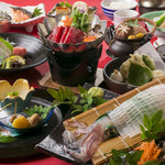 大名 つつじ庵 - 活き造り付き会席コース