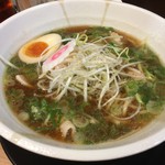 布施 細見商店 - 肉そば（太麺）（あっさり醤油味）（￥800）