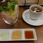 やさいの王様 - サラダのドレッシング3種：バジル、ゴマ、オニオン