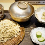 つきじ 文化人 - 若竹そば　1,230円　＋　蚕豆ご飯　100円