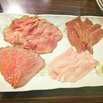 焼肉世界チャンピオン - 肉刺し４種盛り