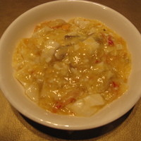 天厨菜館 新宿高島屋タイムズスクエア店 - 上海蟹の卵と豆腐の土鍋煮込み