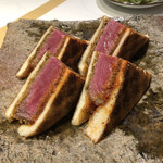 御料理 うえの - こちらもgorgeousでexcellentなカツサンド☆彡