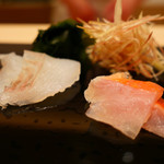 鮨 みずかみ  - マコガレイと金目鯛の昆布締め