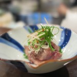 鳥田中 - 湯引きのハツ(お通し)(;＞_＜;)美味しい❗