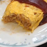 お食事処 かみや - オムライス断面①