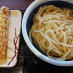 丸亀製麺 - かけうどん得＆北海道産アスパラ天＆ちくわ天