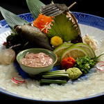 大名 つつじ庵 - 本カワハギ活き造り