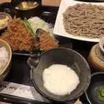 Katsu Ando Katsu - ロースと石臼挽きそばランチ(麺大盛)♪ 1.123円
