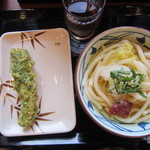 丸亀製麺 - 梅おろし冷かけうどん・並といか磯辺天