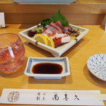 南喜久 - 料理写真:冷酒 ＆ お造り盛り合わせ