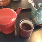 手打 神代そば - 蕎麦湯