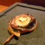 焼鳥 市松 - ☆イベリコ豚のしそ巻きはヤングコーンの食感が☆