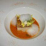 ル レストラン マロニエ - 香住産渡り蟹と蕪のブラマンジェ・・・