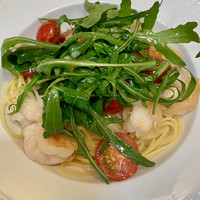 ラ・ベットラ・ダ・オチアイ ナゴヤ - 海老とルーコラのスパゲッティ