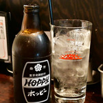 大阪串かつ　半妻 - ホッピーセット 白@390円：初期状態