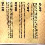 109207586 - 1903054種の味噌のこだわり