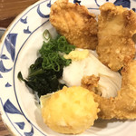 うどん小屋 柔製麺 - とり玉天ぶっかけ