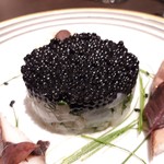 GINZA JOTAKI - 佐賀県呼子産アオリイカの前菜～カスピ海産オシャトラキャビア～
