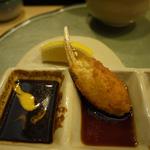 串活料理にしむら - カニ爪はポン酢でね。