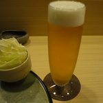 串活料理にしむら - ビールで乾杯！