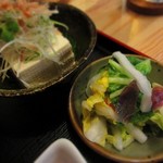 ふみや - 自家製おしんこと冷奴