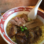 らーめん臺大 - くもたま麺(トッピング:軟骨焼豚)