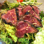 Rakunomi Koryouri Rin - 炙り和牛のサラダ
