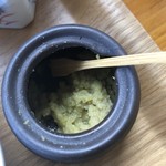カフェアンドショップ ロータスランド - 柚子胡椒
      2019/06/08 モーニングセット
      C set 卵かけご飯 380円
      100%オレンジジュース