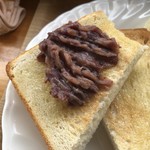 カフェアンドショップ ロータスランド - トーストにあんこ
      2019/06/08 モーニングセット
      B set トースト ポテトサラダ 380円
      有機コーヒー(一杯お代わり可)