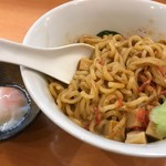 らぁ麺 はやし田 池袋店 - 汁なし坦々麺(半熟卵、追い飯付き)(¥900)