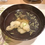 うを徳 - お椀（淡路 鱧 + 鮑 + 蓴菜）