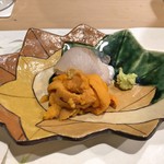 うを徳 - 淡路 星鰈 + 昆布森 馬糞雲丹