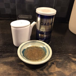 花菱 - 餃子のタレを先に作りました(^^)
            酢と黒胡椒のみが
            わたくしのマイスタイル(^｡^)