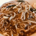 杏苑 - 炒麺(豚肉やきそば)フルーツ杏仁付き@1,300円